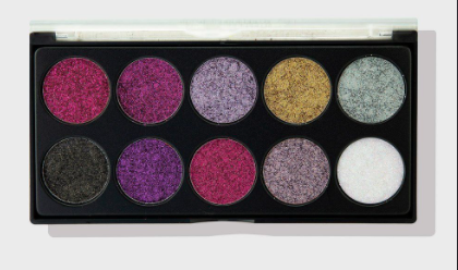 Technic 10 Color Pressed Glitter Palette - Unicorn Uniform - 25g