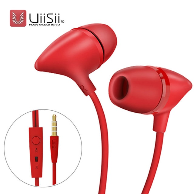 UIISII C100 IN-EAR EARPHONE WITH MIC - RED