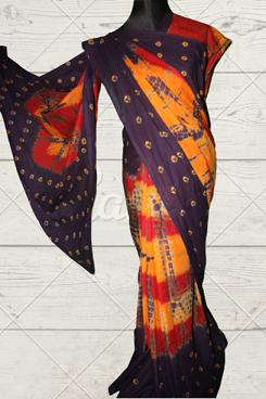 Batik suti saree with blouse pcs- 06