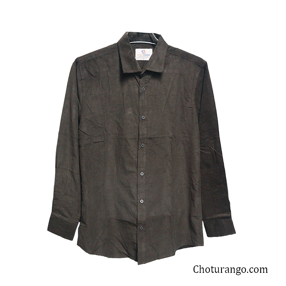 MEN'S PREMIUM COTTON SHIRTS BROWN