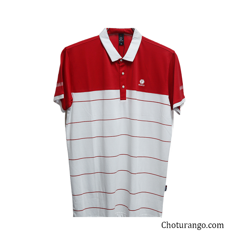  Men's premium Polo T-Shirts Red and White