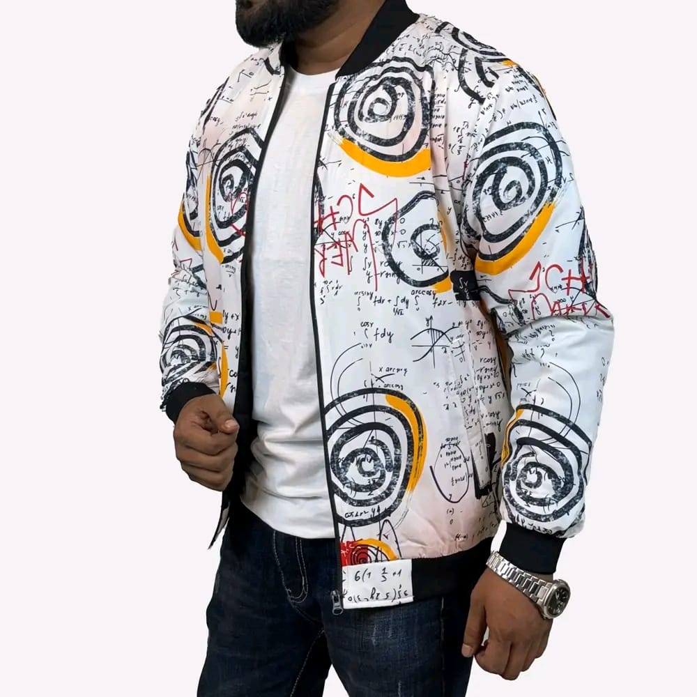  WINTER SUPER PREMIUM JACKET FOR MEN WHITE PRINT